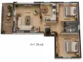 Модерна семейна сглобяема къща с две спални – 78 м², снимка 3