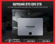  2TB Samsung 870 QVO 2000GB 2.5" SATA V-NAND Solid State Drive SSD Read/Write 560/530 MB/s диск disk, снимка 1