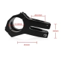 Къса лапа за кормило WAKE 31.8mm, Алуминий 6061, 45mm, 131g – Черна, за MTB, трекинг и градски 10269, снимка 8