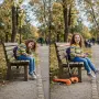 Детска сгъваема тротинетка 21st Scooter със светещи силиконови колела – Оранжева, снимка 3