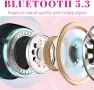 ANCwear Смарт безжични Bluetooth слушалки с калъф розова чанта, 22 часа батерия, снимка 3
