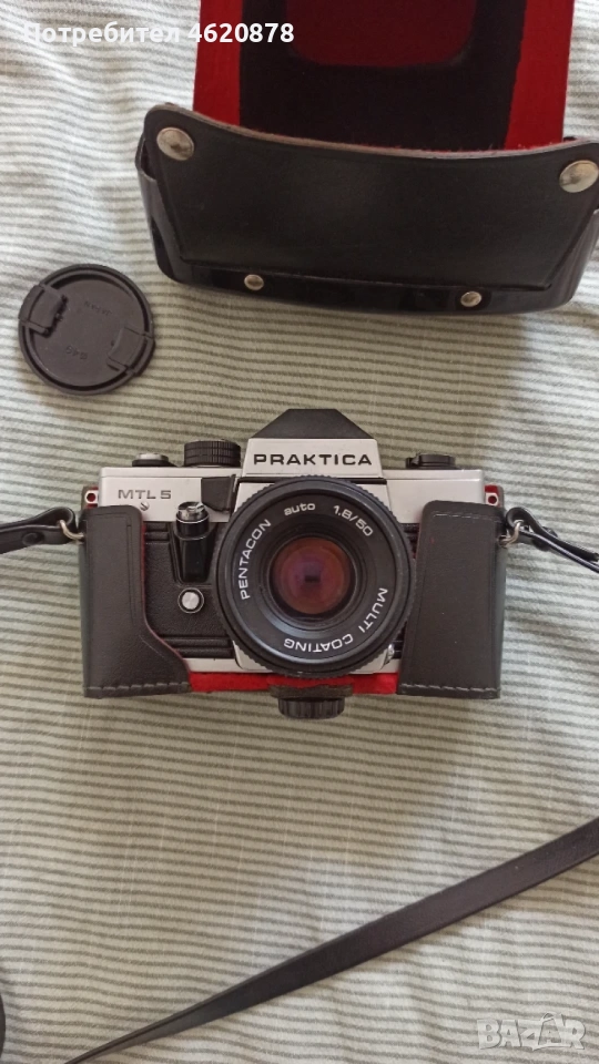 Продавам фотоапарат Praktika MTL5 с обектив Pentacon 50 f 1.8. , снимка 1