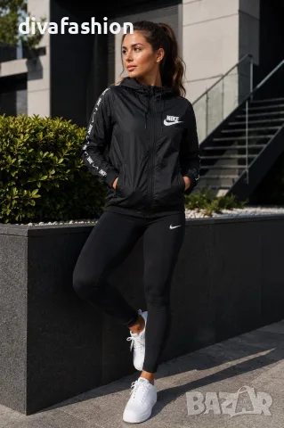 🔥Дамско яке Nike Ветровка с качулка | S–XXL 🔥🖤 Спортен стил, комфорт и защита в едно!, снимка 5 - Якета - 55465321