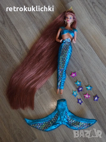 Ретро кукла Барби Barbie Jewel Hair Mermaid Midge 1995, снимка 17 - Кукли - 55049860