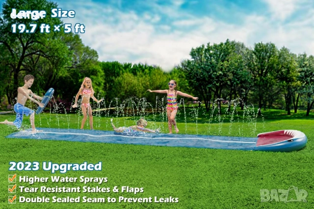 Jasonwell Slip and Water Strip - 6-метрова здрава водна пързалка, снимка 3 - Други - 54631047