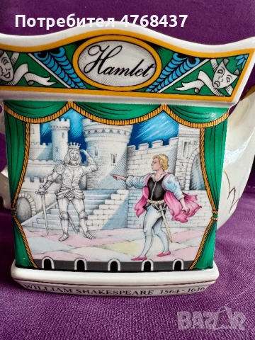 Порцелан. Порцеланов чайник Sadler England “Hamlet”-коллекционерский., снимка 2 - Декорация за дома - 53992816