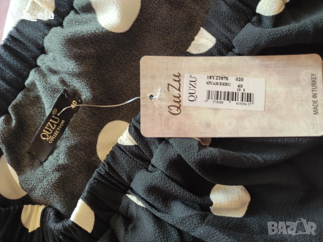 кокетна шифонена блуза с бели точки, снимка 6 - Тениски - 54242004