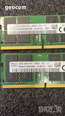 64GB (2x32GB) DDR4 SК-hynix PC4-2666V (2666Mhz,CL-22,1.2V), снимка 2 - RAM памет - 55637823
