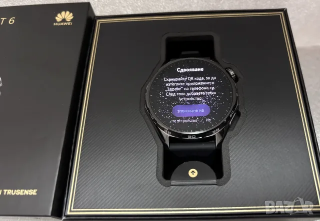 КАТО НОВ! Смарт часовник HUAWEI WATCH GT 6 Black ATM-B19, 46 мм., GPS, ПУЛСОМЕР, SP, снимка 2 - Смарт часовници - 55475088