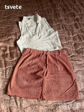 Сет от потник на Zara и пола Stradivarius, снимка 4 - Поли - 54670388