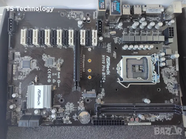 Чисто ново дъно ASRock H110 Pro BTC+ (Full Box) – Неупотребявано, снимка 3 - Дънни платки - 55298411