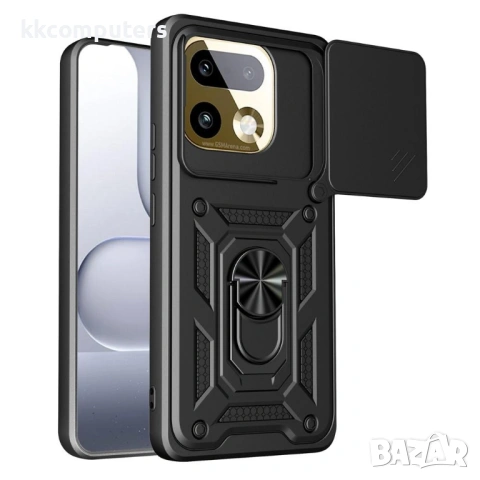 Калъф за Realme 16 Pro 5G с Капаче за Камера и Стойка - PC+TPU, Военна защита, 7 цвята