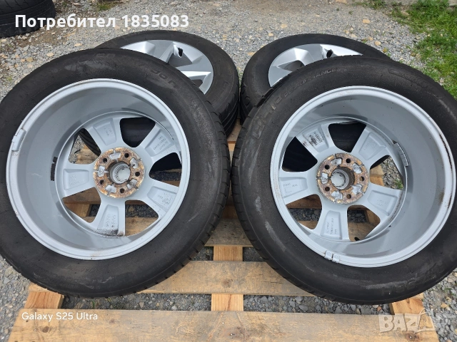 Лети джанти 17ки 5х114.3 Nissan + летни гуми 215/60/17, снимка 9 - Гуми и джанти - 54713039