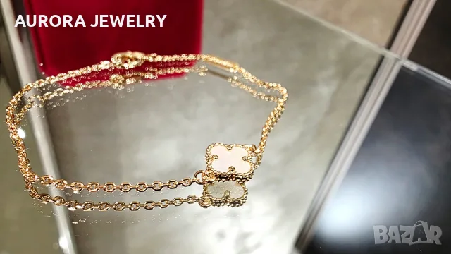 Van Cleef & Arpels VCA Rose Gold Mother of Pearl Sweet Alhambra Дамска Гривна