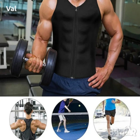 Стягащ фитнес термо елек Jingba Support Fiery Sports Shapewear for Men, снимка 7 - Спортни дрехи, екипи - 55070440