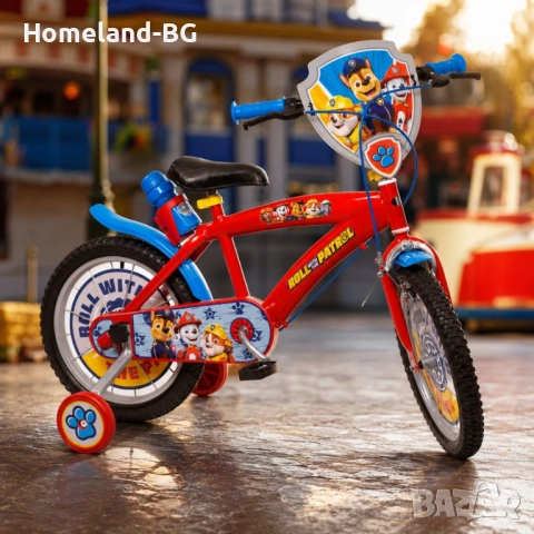 Детски велосипед 16" Batman / Paw Patrol / Superman, със спомагателни колела, снимка 9 - Детски велосипеди, триколки и коли - 54820942