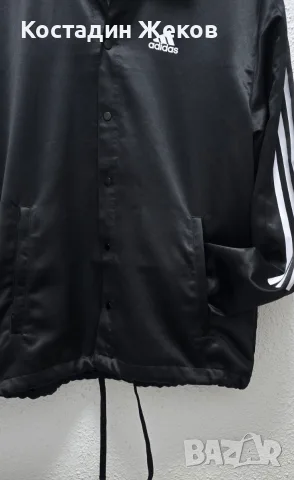 Ново. Мъжко спортно горнище Adidas Satin Coaches Jacket , снимка 4 - Спортни дрехи, екипи - 55509777