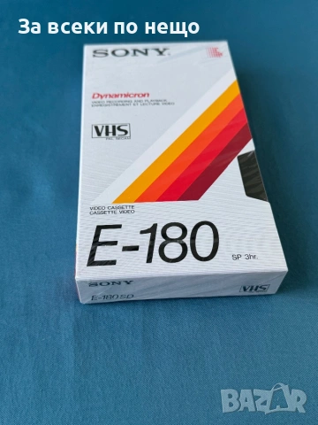 Чисто нова неразпечатана празна видеокасета VHS SONY E-180, снимка 2 - Плейъри, домашно кино, прожектори - 54420626