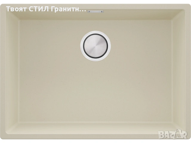 Бежов гранитна кухненска мивка за вграждане Лондон 70 XXL 660x470 мм