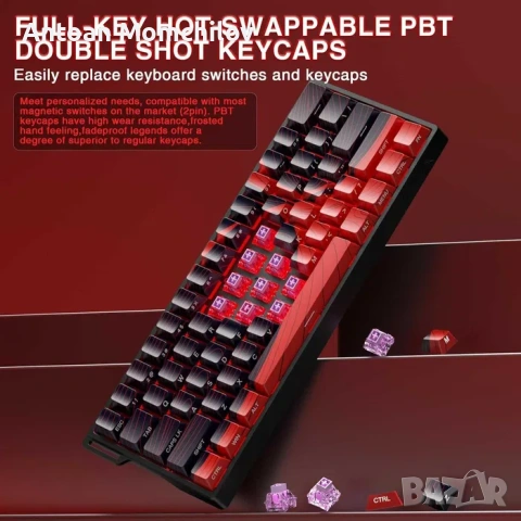 Гейминг клавиатура AULA WIN60 HE MAX 60% Hall Effect, снимка 2 - Клавиатури и мишки - 54827827
