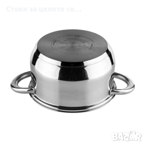 Комплект съдове за готвене Muhler 8 части, неръждаема стомана, снимка 3 - Съдове за готвене - 55185282