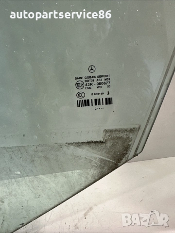 Стъкло за преден ляв прозорец за Mercedes W212 2.2 CDI (2012), снимка 2 - Части - 55231352