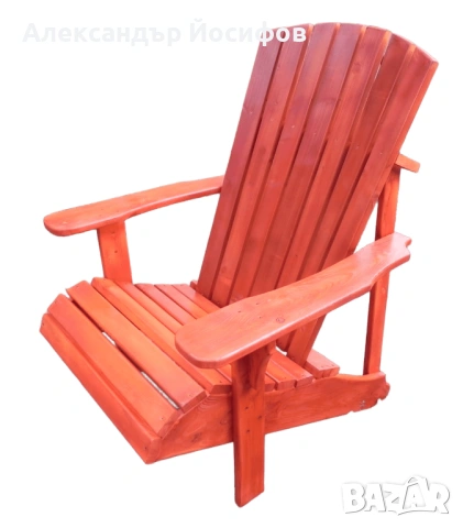 Adirondack градински шезлонг - махагон, снимка 4 - Градински мебели, декорация  - 37204123