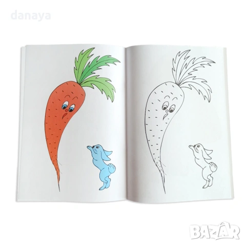 3964 Книжка за оцветяване Плодове и зеленчуци, снимка 4 - Ученически пособия, канцеларски материали - 54076446