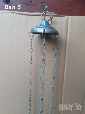 Много старо домашно метално кандило с чашка, снимка 6 - Антикварни и старинни предмети - 53987427