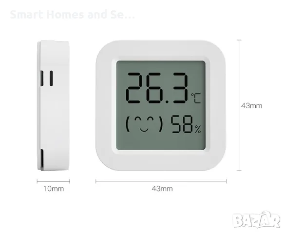 Tuya Smart Bluetooth сензор / датчик за влажност и температура, снимка 2 - Друга електроника - 42046958