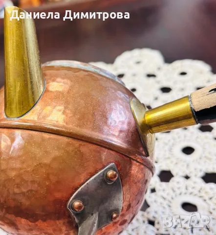 Чайник на 3 крачета с дървена дръжка, снимка 7 - Други стоки за дома - 55654284