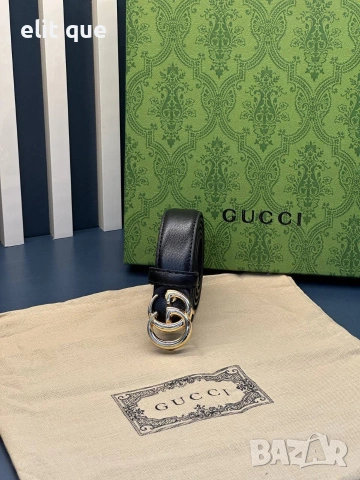 колан от естествена кожа в кутия Gucci 3см
