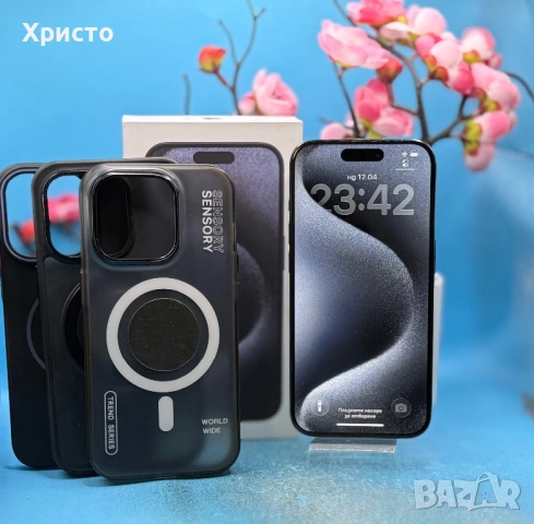 Apple iPhone 15 Pro, 128GB, 5G, Blue Titanium , снимка 4 - Apple iPhone - 54177446