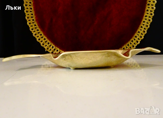 Бронзов пепелник за пури,цигари,листо. , снимка 5 - Антикварни и старинни предмети - 54101231