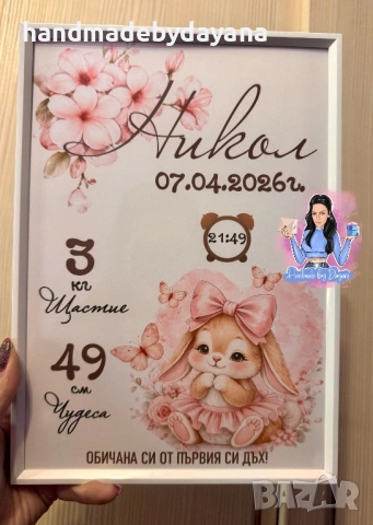 Декорация за бебешка погача "Зайче", снимка 7 - Декорация за дома - 54570893