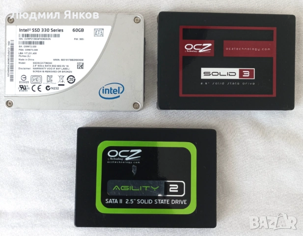 2.5" SATA SSD дискове Intel и OCZ (40GB / 60GB) за лаптоп и компютър