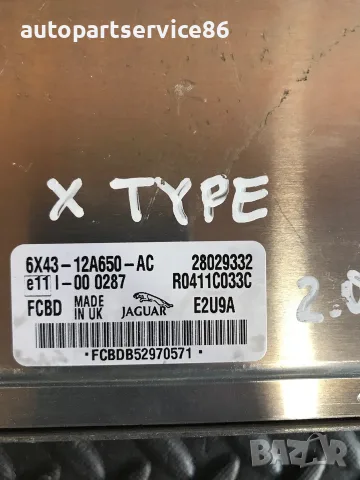 Блок за управление на двигателя ECU за Jaguar X Type 2.0 D (2003-2007) 6X4312A650AC R0411C033C, снимка 2 - Части - 55301115