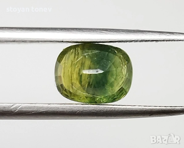 Рядък е екзотичен жълто-зелен сапфир 1.97 карата! Сертификат!, снимка 6 - Други - 54197660