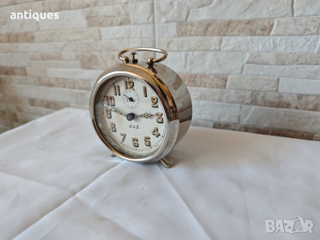Стар френски часовник / будилник - JAZ - 1920"г., снимка 4 - Антикварни и старинни предмети - 54106111