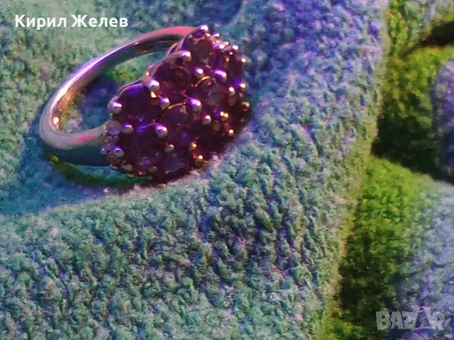 Красив стилен сребърен пръстен с АМЕТИСТ майсторска изработка 39961, снимка 16 - Пръстени - 54952659