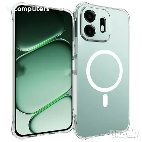 За OnePlus N6 4G Магнитен Удароустойчив TPU Калъф със Скрийн Протектор – Прозрачен