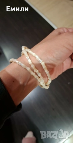 Седефено колие Mother of pearl, снимка 2 - Колиета, медальони, синджири - 54397801