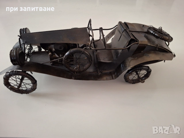 Ламаринена  кола сувенир, ръчна изработка,  34 см., снимка 7 - Колекции - 54634668