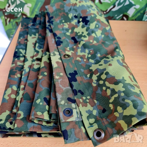 Камуфлажни платнища с капси Тип Flecktarn, снимка 3 - Къмпинг мебели - 36905615