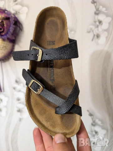 чехли / сандали Birkenstock Mayari номер 38 , от естествена кожа, кафеви , снимка 5 - Чехли - 50749637