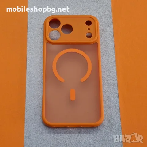 iPhone 17 Pro Max /iPhone 17 Pro оранжев гръб MagSafe матов, снимка 3 - Калъфи, кейсове - 55516968