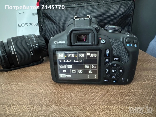 Фотоапарат Canon EOS 2000D, снимка 7 - Фотоапарати - 55275514
