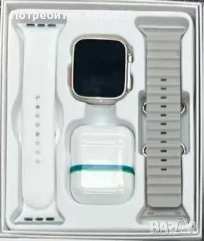 Комплект Smart часовник + TWS слушалки W26 Pro Max ULTRA / Цвят: Черен /няма ЮСБ накрайника директно, снимка 5 - Смарт гривни - 55420356