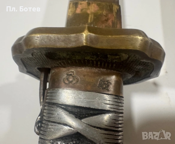 Стара японска офицерска сабя ВСВ, снимка 2 - Антикварни и старинни предмети - 54721553