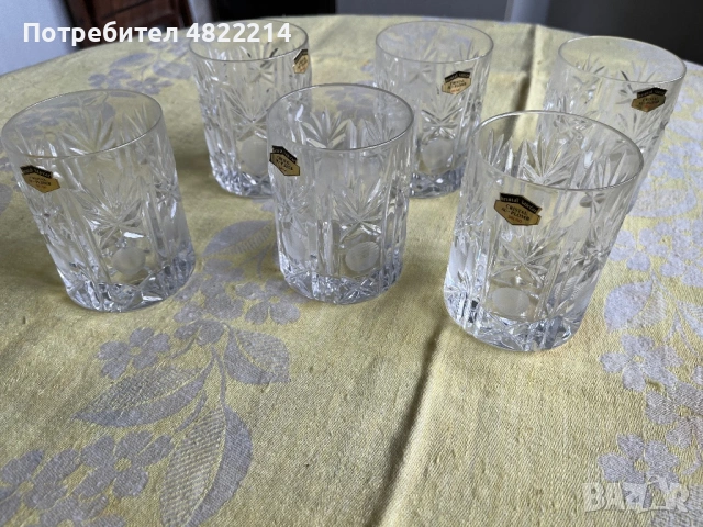 Нови кристални чаши за уиски, снимка 6 - Сервизи - 54681248